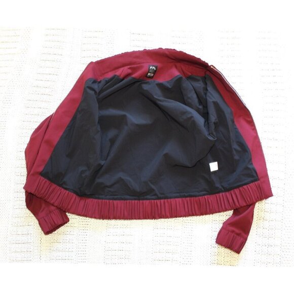 APL The Perfect Wool blend Bomber Women's Jacket Burgundy Size Medium Full Zip - Picture 5 of 12